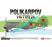 Polikarpov I-16 Type 24 Fighter 1:48 Plastic Model Kit Academy