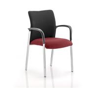 Academy Black Fabric Back Chilli Colour Seat With Arms - KCUP0030