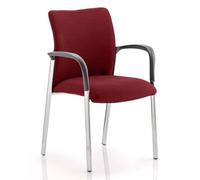 academy fabric back visitor chair in ginseng chilli with arms