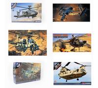 Academy Helicopter 1:72 1:48 1:144 Scale Model Kit Apache AH-64 TOW Chinook