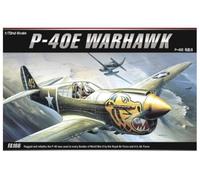 Academy Hobby 1/72 P-40E Warhawk Plastic Model Kit with Shark Mouth Markings #12468