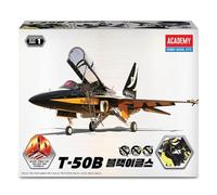 아카데미 Academy Hobby Model Kit - 1/35 T-50B Black Eagles Jet, 4D Snap-Fit Airplane for Display