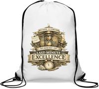 Academy of Last-Minute Excellence Gym Sack Casual Drawstring Bag White