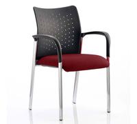 academy office visitor chair in ginseng chilli with arms