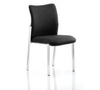 Academy Visitor Chair Black Fabric Back Without Arms