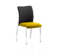 Academy Visitor Without Arms Black Fabric Back Bespoke Colour Seat Senna Yellow