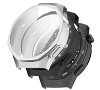 Acadeny [2 Pieces] Case Compatible with Huawei watch GT5 pro 46mm, Black Silver All-round Protective Case with Screen Protector, [Stain Resistant] [Scratch Resistant] TPU Protective Case