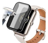Acadeny Case with Tempered Glass Screen Protector Compatible with Huawei Watch Fit Mini, 9H Hardness, 360° All-Round Protective Case, Ultra Thin Protective PC Case Cover, Black