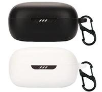 Acadeny Compatible for JBL Live Pro TWS 2 Headphone Case, [Supports Wireless Charging] [Shockproof Protective Case] Silicone Headphone Case (Black-White)