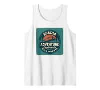 Acadia Adventure Shirt Maine Cliff Sunrise Forest Retro Tank Top