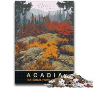 Acadia National Park 1000 Piece Jigsaw Puzzles for Adults Gifts, for Educational Game Challenge Toy Birthday Present, Gifts, Wall Art 1000pcs(50x75cm)