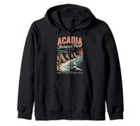 Acadia National Park - Classic National Park Acadia Zip Hoodie