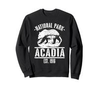 Acadia National Park Hiking Camping Bear Art Maine Vintage Sweatshirt