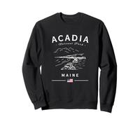 Acadia National Park Maine Coast USA Mountains American Flag Sweatshirt