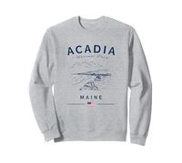 Acadia National Park Maine Coast USA Mountains American Flag Sweatshirt