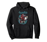Acadia National Park Maine Lobster Lighthouse Coastal Travel Pullover Hoodie