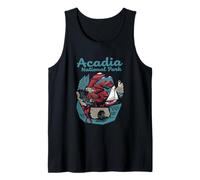 Acadia National Park Maine Lobster Lighthouse Coastal Travel Tank Top