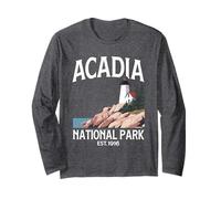 Acadia National Park Maine MA Hiking Bass Harbor Lighthouse Long Sleeve T-Shirt