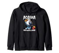 Acadia National Park Maine Seagull French Fries Souvenir Zip Hoodie