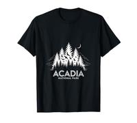Acadia National Park Pine Trees Moonlight Nature T-Shirt