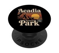 Acadia National Park Vintage Mountain Sunset Maine Hiking PopSockets Adhesive PopGrip