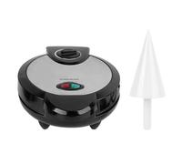 ACAGALA 1200W Electric Ice Cream Cone Maker With Roller Waffle Cone and Bowl Maker Nonstick Waffle Baking Iron Machine Stainless Steel Housing for Home Breakfast