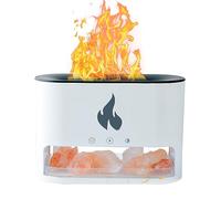 ACAGALA 250ml Aromatherapy Essential Oil Diffuser Type-C USB Powered Auto Shut-Off Night Light 4 Color Flame Salt Lamp Diffuser Silent Cool Mist Ultrasonic Humidifier for Bedroom Yoga Office