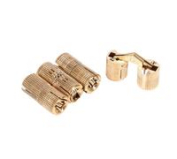 ACAGALA 4pcs/Pack Copper Cabinet Door Concealed Drum Hinge Compatible with Worktops Project 10/12/14/16mm (10mm)