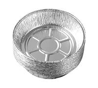 ACAGALA 50PCS 6 Inch Disposable Aluminum Foil Plates Round Tin Foil Pie Pans for Air Fryers Baking Cooking Storage Roasting