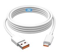 ACAGET 2M USB C Cable 120W 6A Turbo Charging for Xiaomi 17T 15T 14T Pro | 90W USB C Cable for Xiaomi 17 15T 14 Ultra for POCO X8 Pro Max X7 F8 Pro Ultra 45W Turbo Charging Cable for Redmi Note 17 15