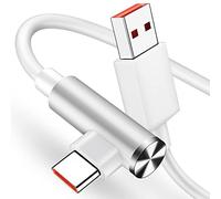 ACAGET USB C Charger Cable for Xiaomi 15 14T 13T 12, 1.8m/6A 120W HyperCharge Cable Right Angle USB C Fast Charger 67W Turbo Charging Lead for Redmi Note 14 13 12 Pro 11 for POCO C65 X7 Pro X6 F7