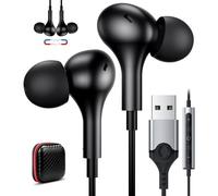 ACAGET USB Earphones Magnetic for Dell Laptop Wired In-Ear USB Headphone
