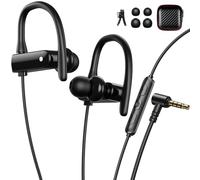 ACAGET Wired Earbuds for Chromebook PC School, 1.8m Long Cable, 3.5mm Plug in Wired Headphones with Ear Hook, Sports Over Ear Earphone Corded for Samsung A05 A06 A14 for PS5 MP3 Treadmill