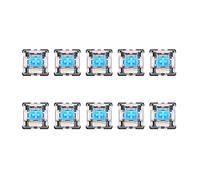 Acahhotxx 10Pcs 3Pin Mechanical Keyboard Switch Blue for Cherry MX Switch Keyboard Tester Kit Mechanical Computer Keyboard Switch Keychain Leg Bracket Key Cap Puller PC Laptop Gaming Mouse Feet