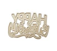 Acahhotxx Happy Birthday Metal Cutting Dies Stencils For DIY Scrapbooking Decorative Embossing Paper Cards Template Decor Die Cuts Metal Die Cuts
