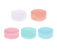 Acahhotxx Portable Soap Box Container Round Leak Proof Sponge Case Travel Bathroom Soap Dish Shower Bar Soap Drainer Tray Drain Holder Cover Bathroom Sink Ceramic Mount Marble Set Cup