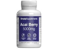 Acai Berry 5,000mg Capsules | with Vitamin C | Supports Immune System & Collagen Formation | Freeze-Dried Extract | Vegan Friendly | 120 Capsules = 2-Month Supply | UK Made