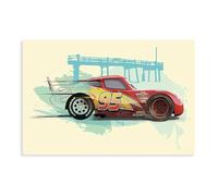 acalur Disney Cars Lightning Canvas Poster Bedroom Decor Landscape Office Room Decor Gift 12x18inch(30x45cm)