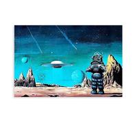acalur Movie Film Painting Robby Robot Forbidden Planet Canvas Poster Bedroom Decor Landscape Office Room Decor Gift 20x30inch(50x75cm)