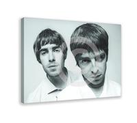 acalur Oasis Liam & Noel Close Up Canvas Poster Wall Art Decor Print Picture Paintings for Living Room Bedroom Decoration 20x30inch(50x75cm)
