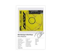 acalur Post Malone Beerbongs & Bentleys Canvas Poster Wall Art Decor Print Picture Paintings for Living Room Bedroom Decoration 16x24inch(40x60cm)