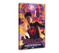 acalur Spider-Man Poster Movie Film Marvel Comics Across The Spider-Verse Photo Canvas Poster Bedroom Decor Landscape Office Room Decor Gift 08x12inch(20x30cm)