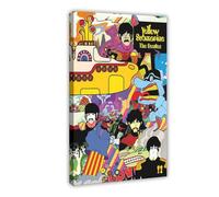 acalur The Beatles Yellow Submarine Collage Canvas Canvas Poster Wall Art Decor Print Picture Paintings for Living Room Bedroom Decoration 16x24inch(40x60cm)