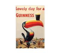 acalur The Guinness Toucan Poster Canvas Poster Wall Art Decor Print Picture Paintings for Living Room Bedroom Decoration 24x36inch(60x90cm)