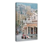 acalur Vintage F1 Monaco Marlboro (2) Canvas Poster Wall Art Decor Print Picture Paintings for Living Room Bedroom Decoration 16x24inch(40x60cm)