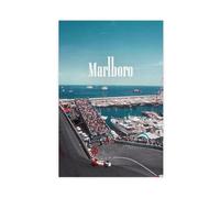 acalur Vintage F1 Monaco Marlboro Canvas Poster Bedroom Decor Landscape Office Room Decor Gift 20x30inch(50x75cm)
