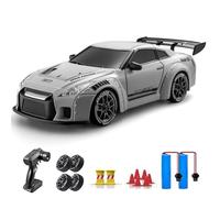 ACAMMZAR RC Drift Car, 1:24 Remote Control Car for Kids, 20KM/H 4WD High Speed RC Cars with LED Lights, Two Batteries, Extra Drifting Tires, Vehicle for Adults Boys Girls