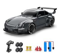 ACAMMZAR RC Drift Car, 1:24 Remote Control Car for Kids, 20KM/H 4WD High Speed RC Cars with LED Lights, Two Batteries, Extra Drifting Tires, Vehicle for Adults Boys Girls