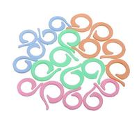 ACAMPTAR 20pcs Colorful Crochet Locking Stitch Marker Knitting Ring Maker Holder Set