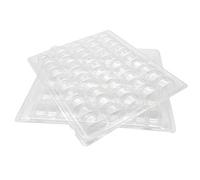 ACAMPTAR Clear PET Closeable French Macaron Storage Trays - Holds 50 Macarons Per Set - Pack of 4Sets